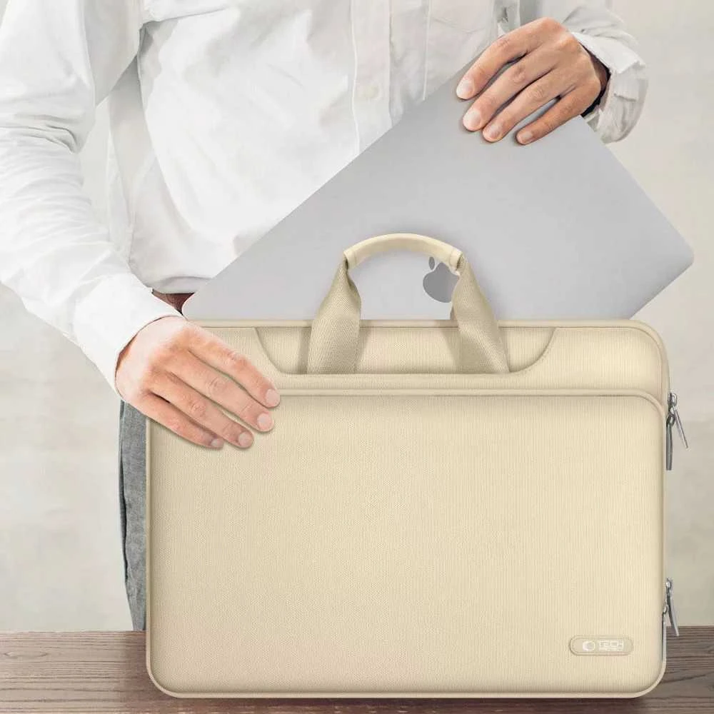 Tech-Protect Pocket 13-14 Nešiojamas kompiuteris Bag - rusvai gelsvas