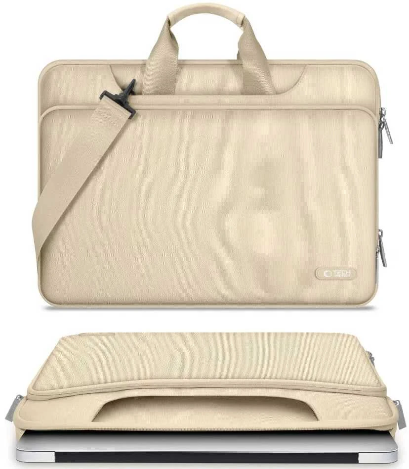 Tech-Protect Pocket 13-14 Nešiojamas kompiuteris Bag - rusvai gelsvas