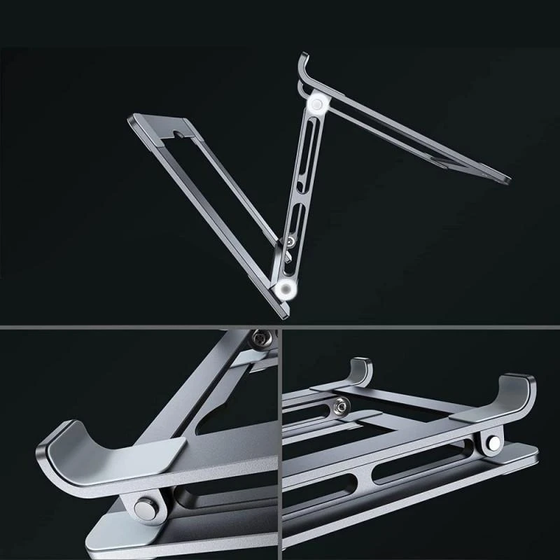 Tech-Protect ULS400 universalus extendable stovas nešiojamiems kompiuteriams iki 17″ – pilkos spalvos
