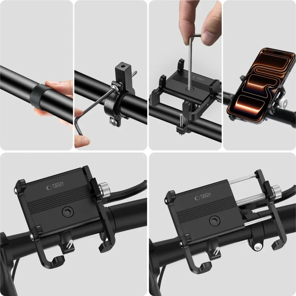 Tech-Protect V5 UNIVERSALUS DVIRAČIO VAIRO IR IŠKYŠOS LAIKIKLIS juodos spalvos