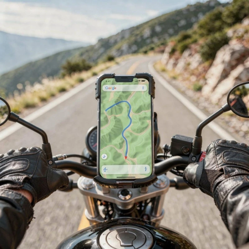 Tech-Protect V7 UNIVERSALUS DVIRAČIO IR MOTOCIKLO LAIKIKLIS Juodas