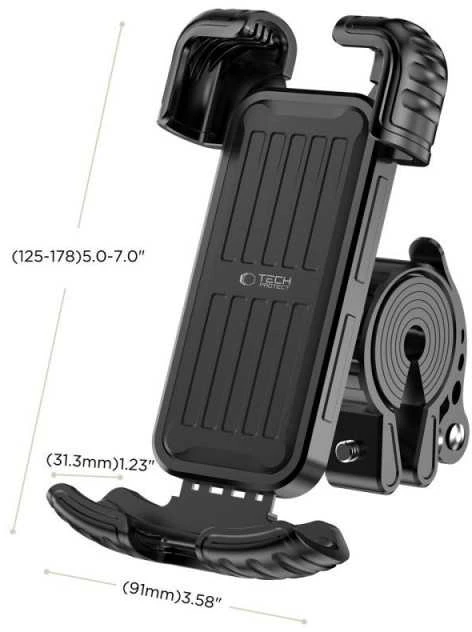 Tech-Protect V7 UNIVERSALUS DVIRAČIO IR MOTOCIKLO LAIKIKLIS Juodas