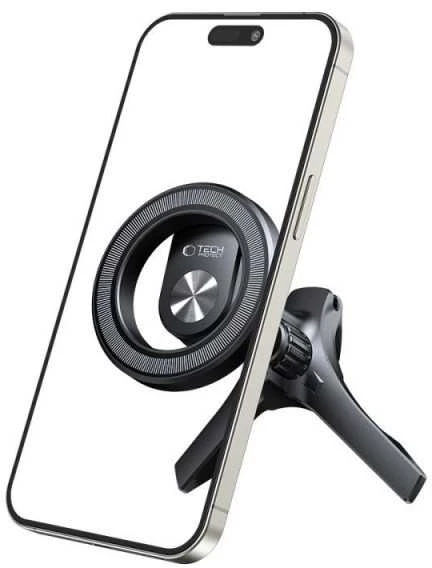 Tech-Protect N53 automobilio oro ventiliacijos laikiklis su MagSafe žiedais - Juodas