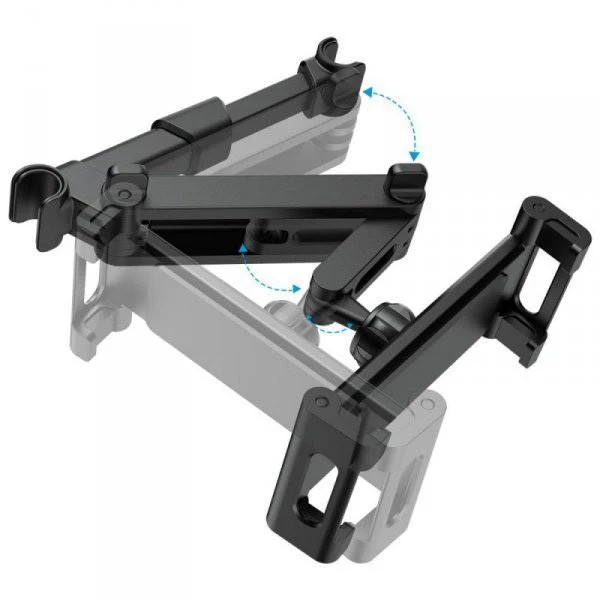 Tech-Protect V1 telescopic car headrest telefono laikiklis – juodos spalvos