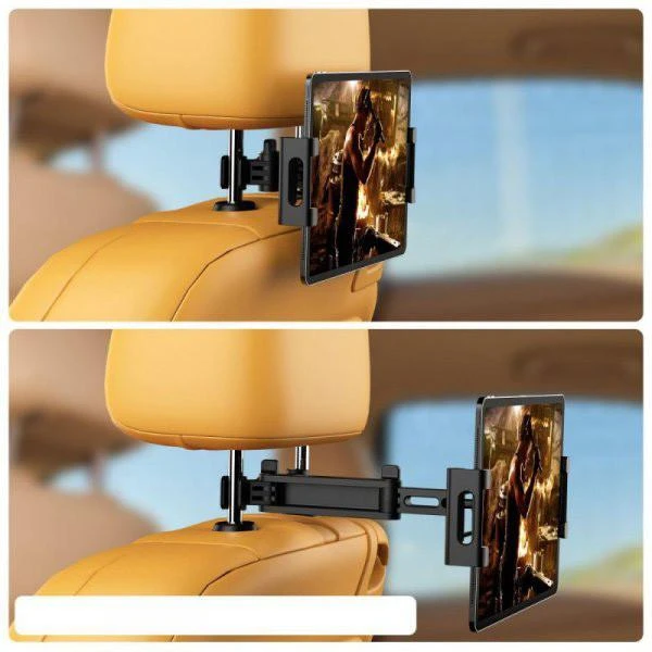 Tech-Protect V1 telescopic car headrest telefono laikiklis – juodos spalvos