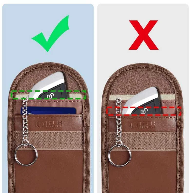 Tech-Protect KLR100 RFID Blocking Car Key – dėklas rudos spalvos