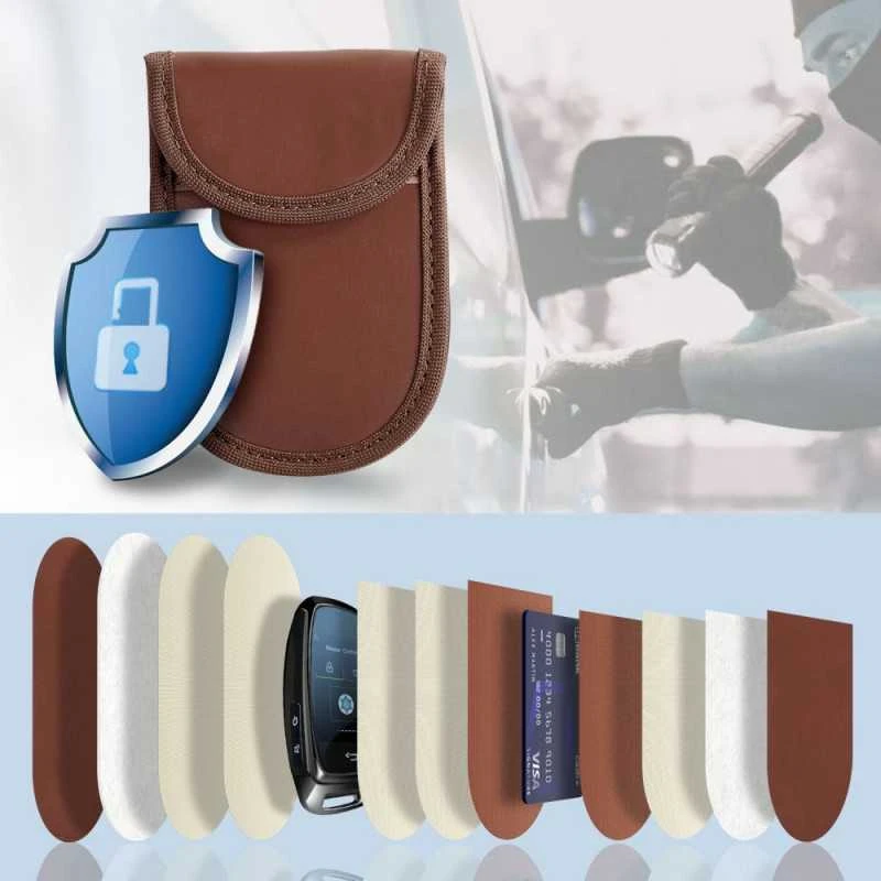 Tech-Protect KLR100 RFID Blocking Car Key – dėklas rudos spalvos