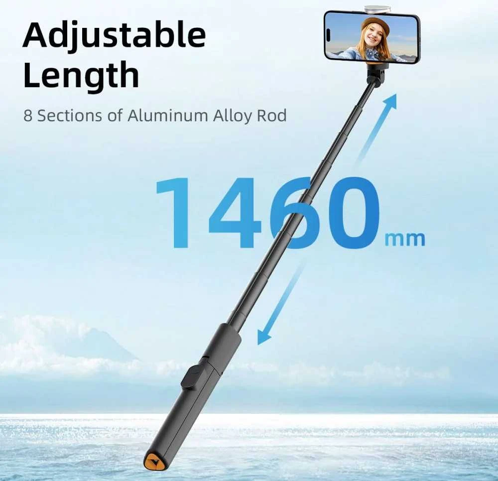 Asmenukių lazda Tech-Protect L09S su trikoju - Juodas