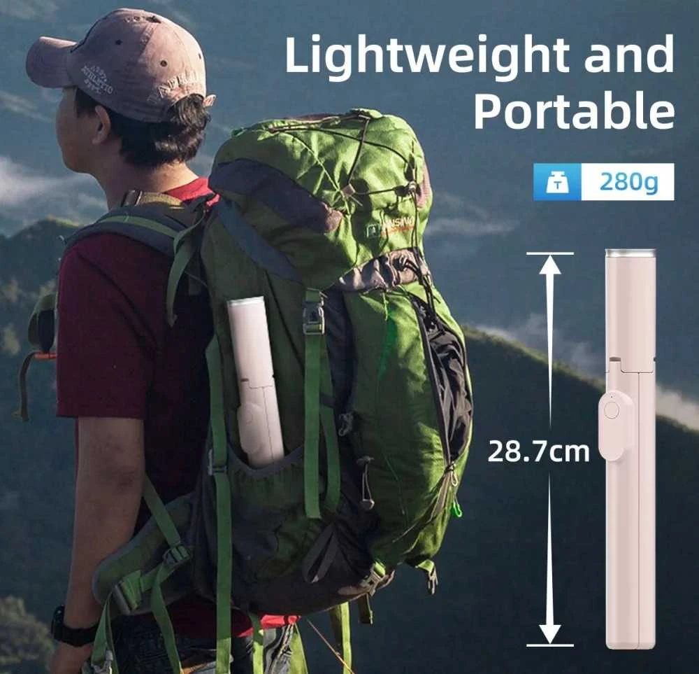 Selfie Stick Tech-Protect L09S with Tripod - Rožinė