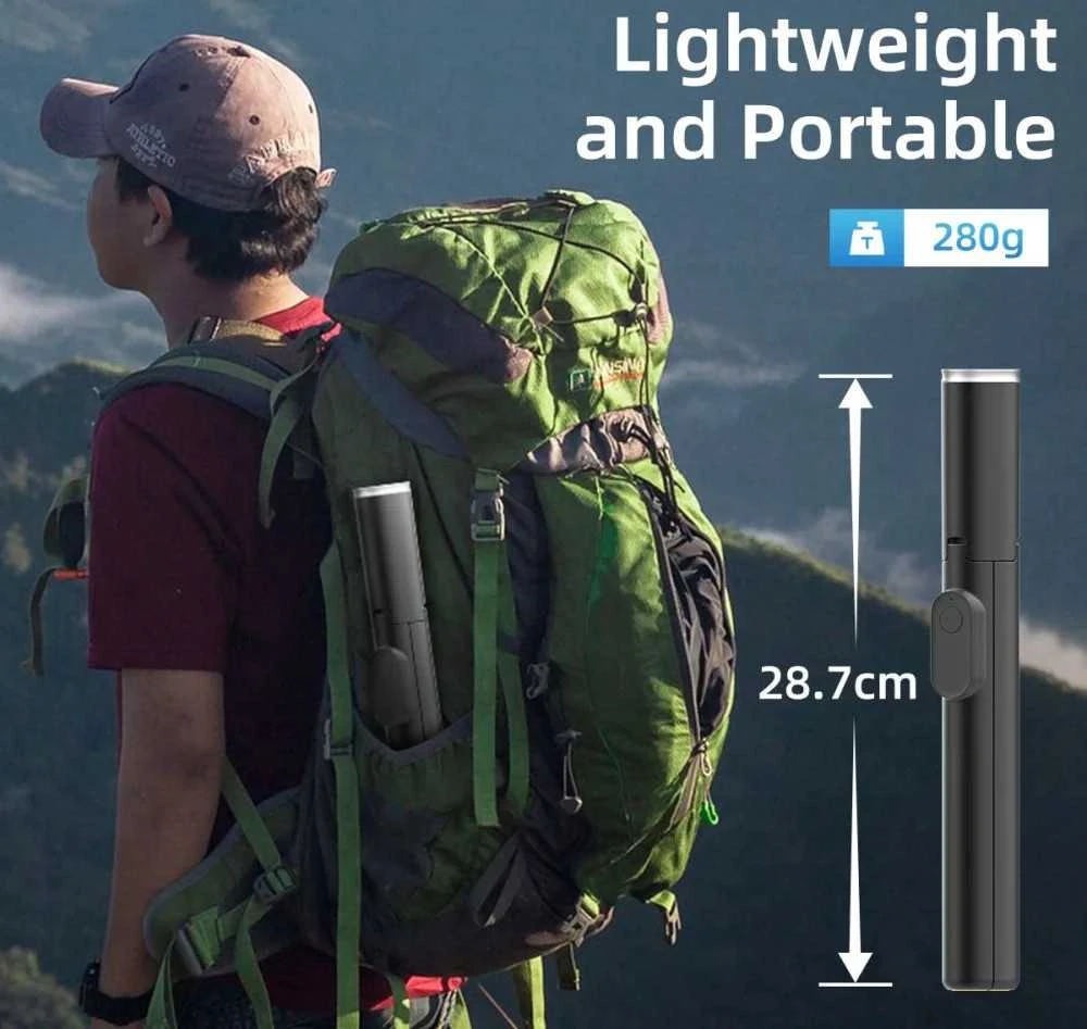 Asmenukių lazda Tech-Protect L09S su trikoju - Juodas