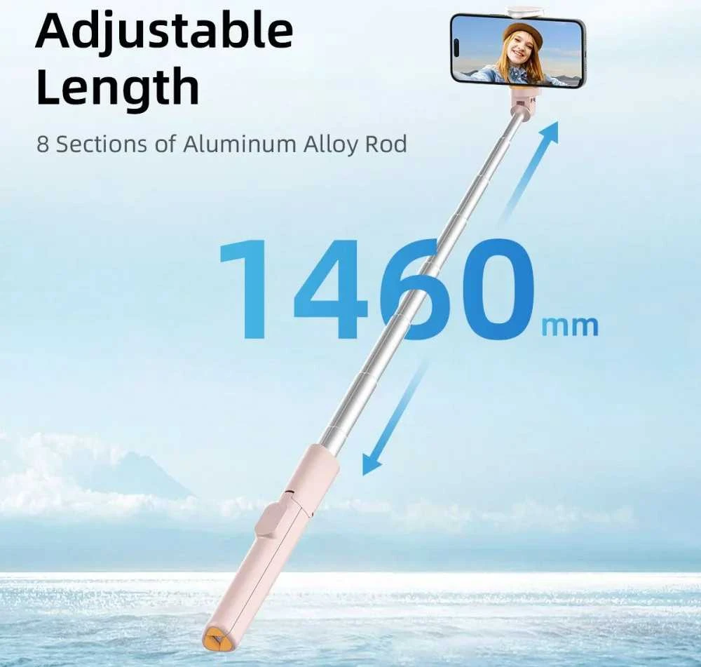 Selfie Stick Tech-Protect L09S with Tripod - Rožinė