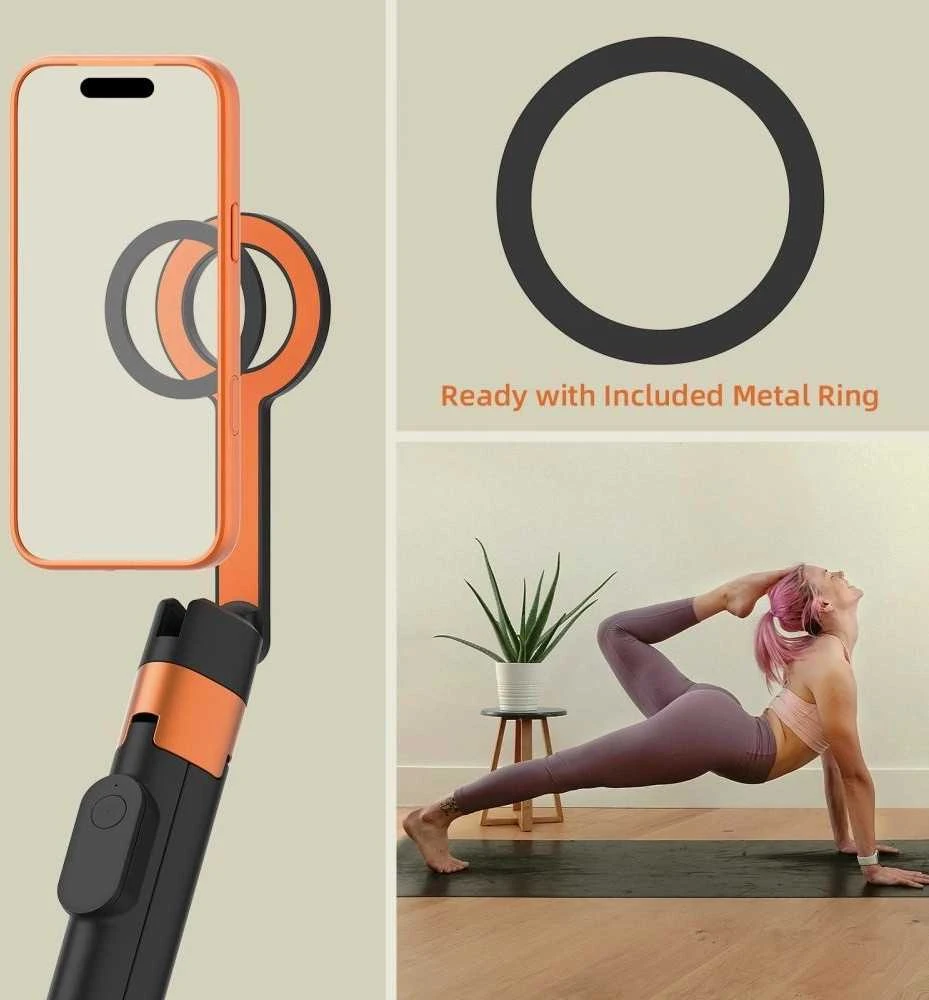 Tech-Protect L10S Bluetooth Selfie Stick Tripod - Juodas and Oranžinis