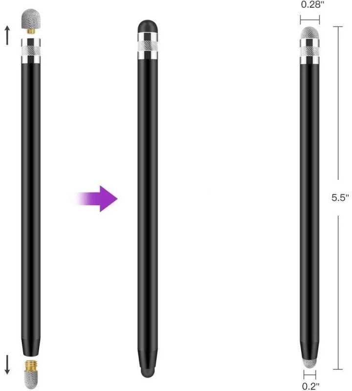 Tech-Protect USP100 4-TIP Touch Stylus Passive Pen – juodos spalvos