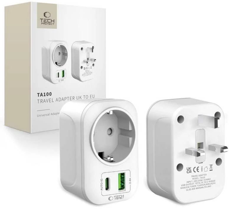 „Tech-Protect TA100“ JK adapteris – baltas