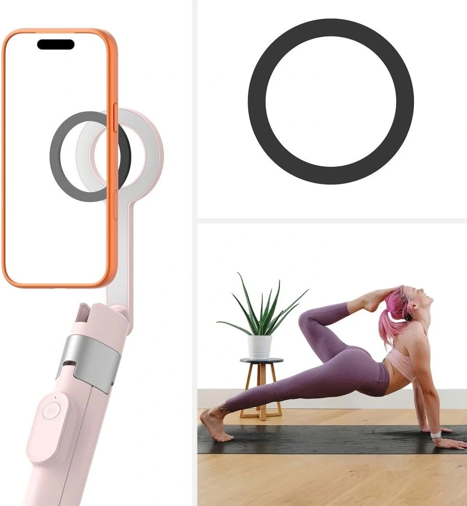 TECH-PROTECT L10S MAGSAFE BLUETOOTH ASMENUKIŲ LAZDOS TRIKOJIS ROŽINIS/PILKAS