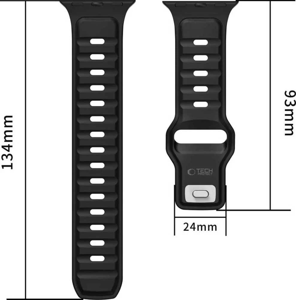 Tech-Protect IconBir Line apyrankė skirta Apple Watch 44 / 45 / 46 / 49 mm – pilkos spalvos-oranžinės spalvos