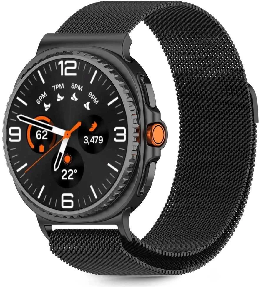 Tech-Protect MilaneseBand skirta Samsung Galaxy Watch 40/44/46 mm – juodos spalvos