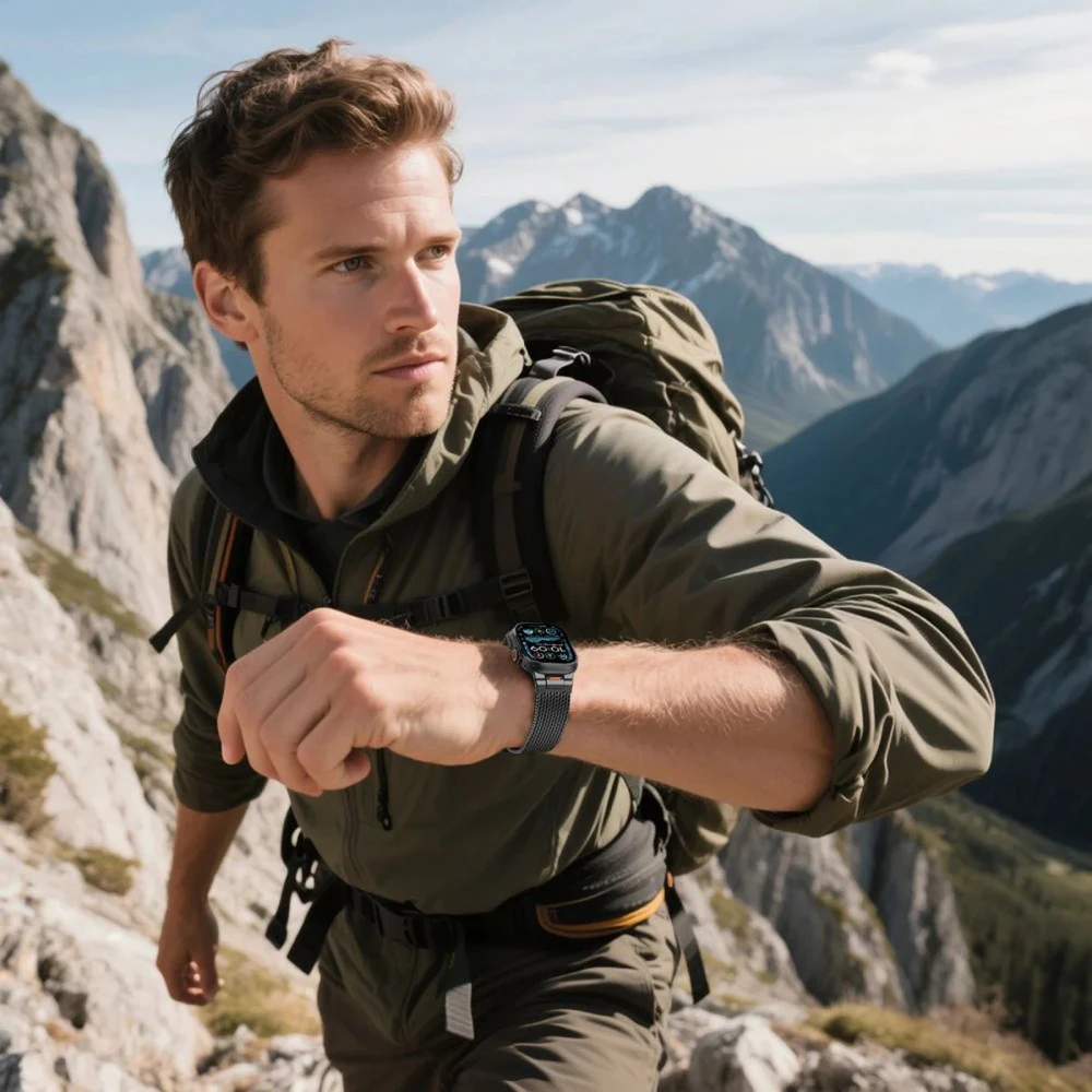 Tech-Protect MILANO VANGUARD APPLE WATCH 8 / 9 / 10 / 11 / SE / ULTRA (44 / 45 / 46 / 49 MM) juodos spalvos
