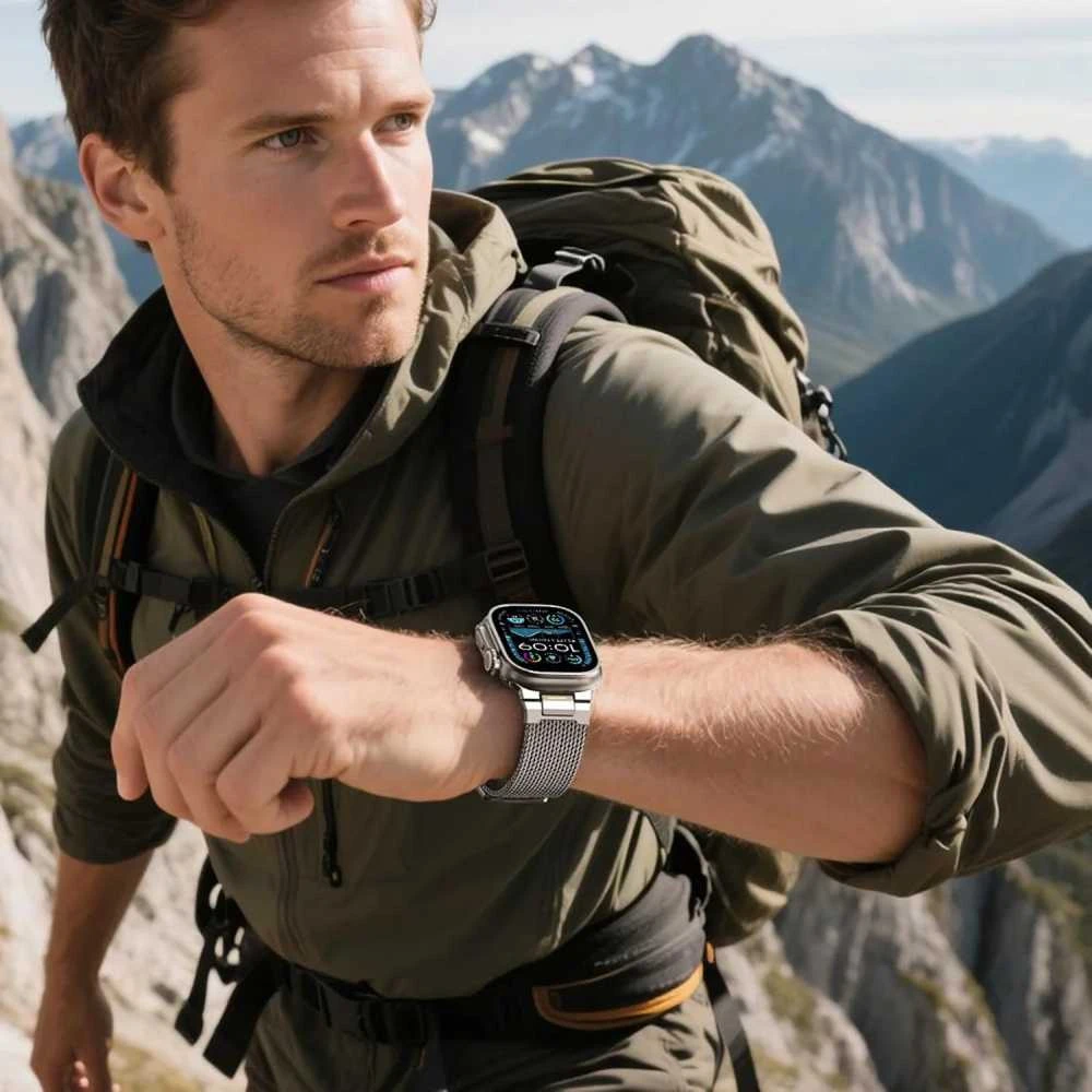 „Tech-Protect MILANO VANGUARD APPLE WATCH 8 / 9 / 10 / 11 / SE / ULTRA“ (44 / 45 / 46 / 49 MM) TITANINIS