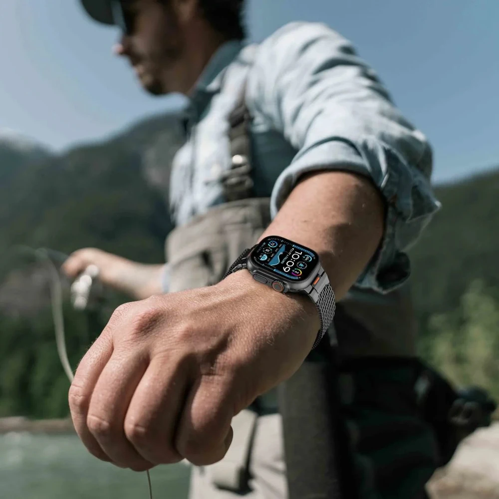 Tech-Protect MILANO VANGUARD APPLE WATCH 8 / 9 / 10 / 11 / SE / ULTRA (44 / 45 / 46 / 49 MM) juodos spalvos