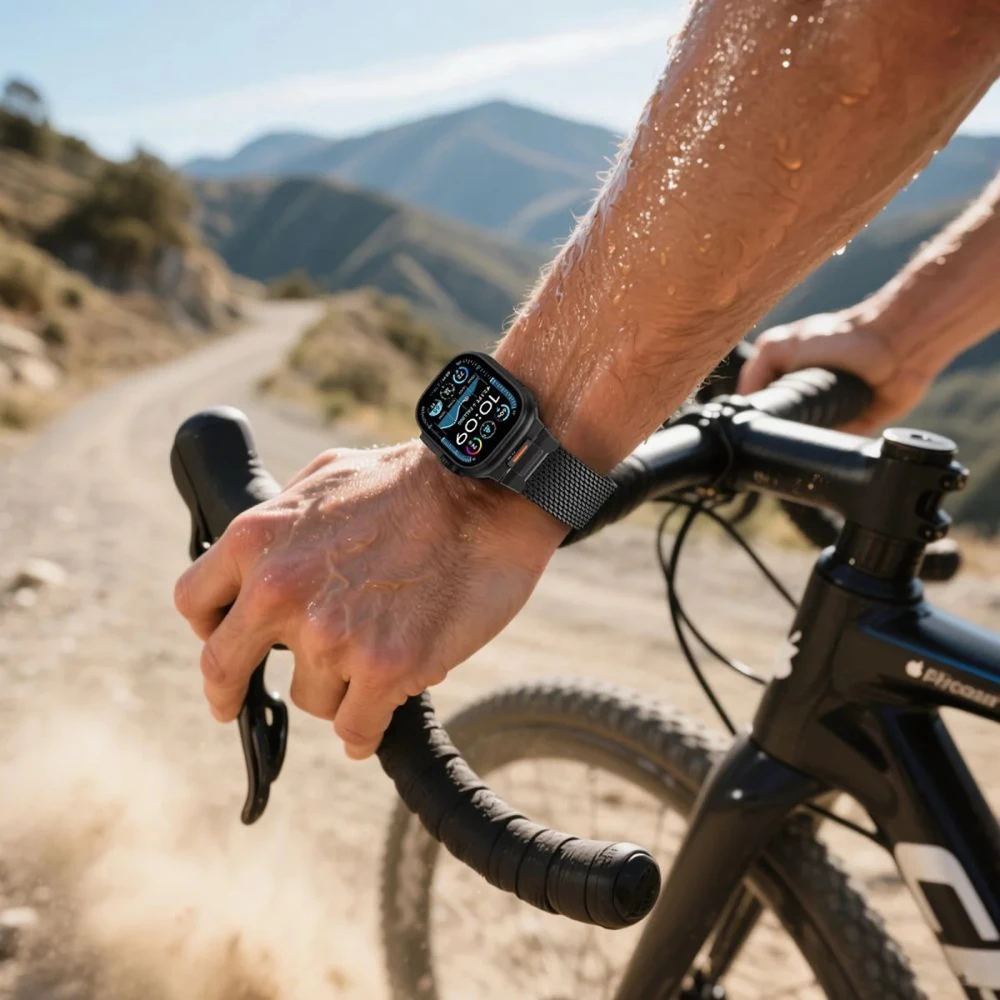 Tech-Protect MILANO VANGUARD APPLE WATCH 8 / 9 / 10 / 11 / SE / ULTRA (44 / 45 / 46 / 49 MM) juodos spalvos