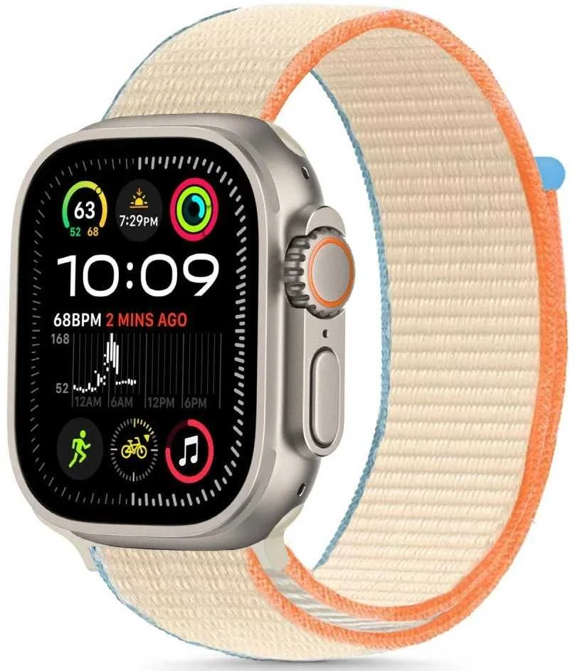 Apyrankė Apple Watch 6 / 7 / 8 / 9 / 10 / SE (40 / 41 / 42 mm) Tech-Protect Nylon Kreminis