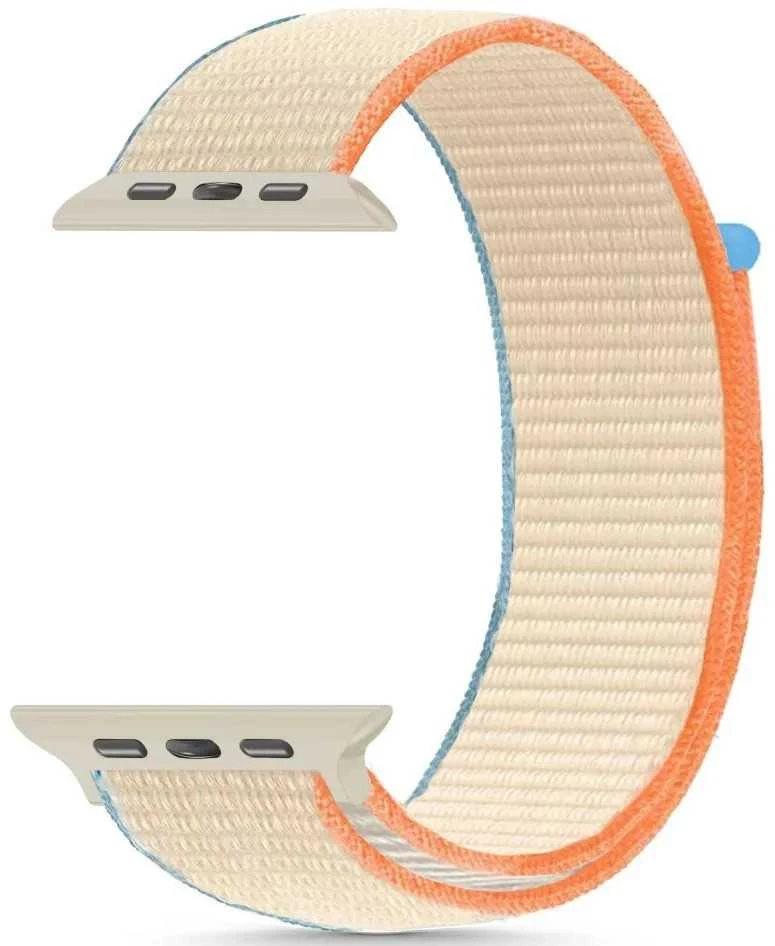Apyrankė Apple Watch 6 / 7 / 8 / 9 / 10 / SE (40 / 41 / 42 mm) Tech-Protect Nylon Kreminis