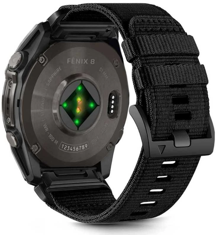 Apyrankė Garmin Fenix 5X / 5X Plus / 6X / 6X Pro / 7X / 8 (51mm) Tech-Protect Nylon Classic juodas