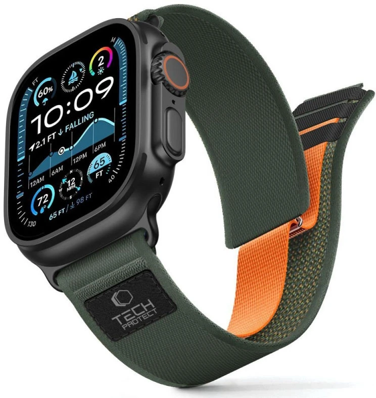 Tech-Protect Elite Elite Apple Watch 8 / 9 / 10 / 11 / SE / Ultra (44 / 45 / 46 / 49 mm) ŽALIAS/ORANŽINIS