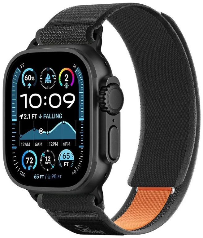 Tech-Protect Elite Elite Apple Watch 8 / 9 / 10 / 11 / SE / Ultra (44 / 45 / 46 / 49 mm) JUODA/ORANŽINĖ