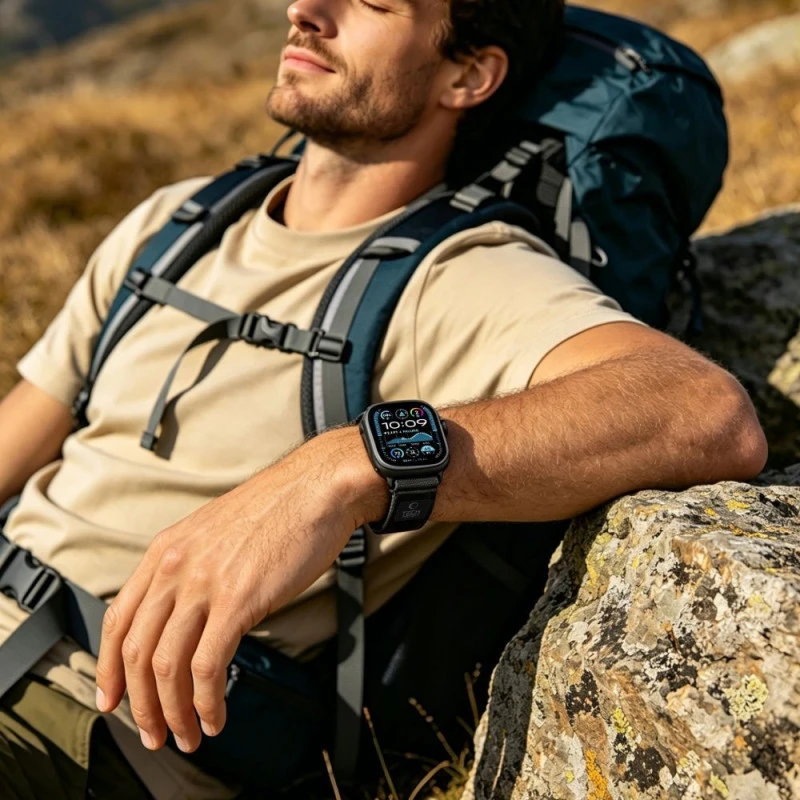 Tech-Protect Elite Elite Apple Watch 8 / 9 / 10 / 11 / SE / Ultra (44 / 45 / 46 / 49 mm) JUODA/ORANŽINĖ