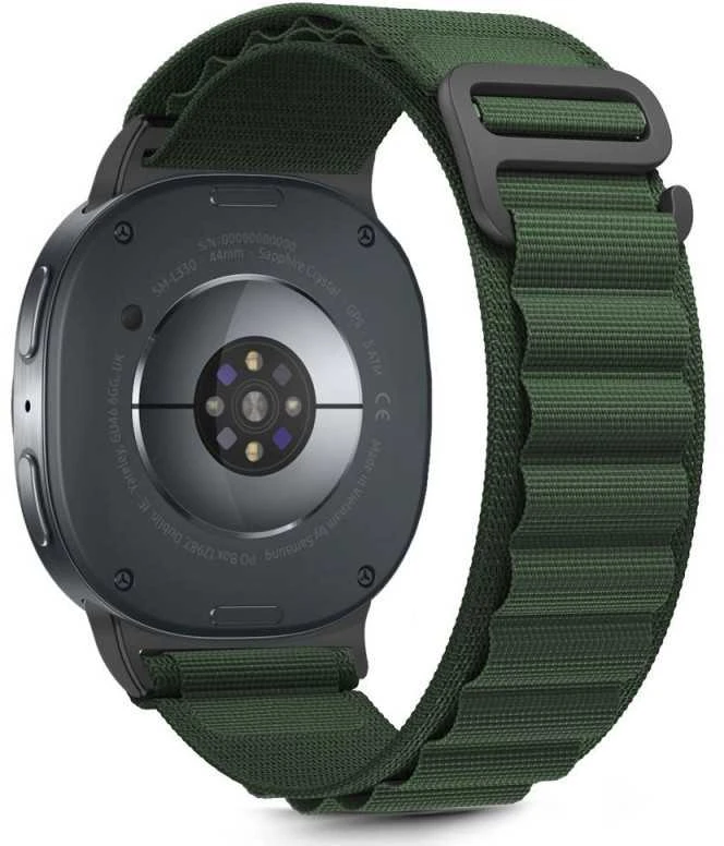 Tech-Protect Nylon Stripe apyrankė skirta Samsung Galaxy Watch 40/44/46 mm – žalios spalvos