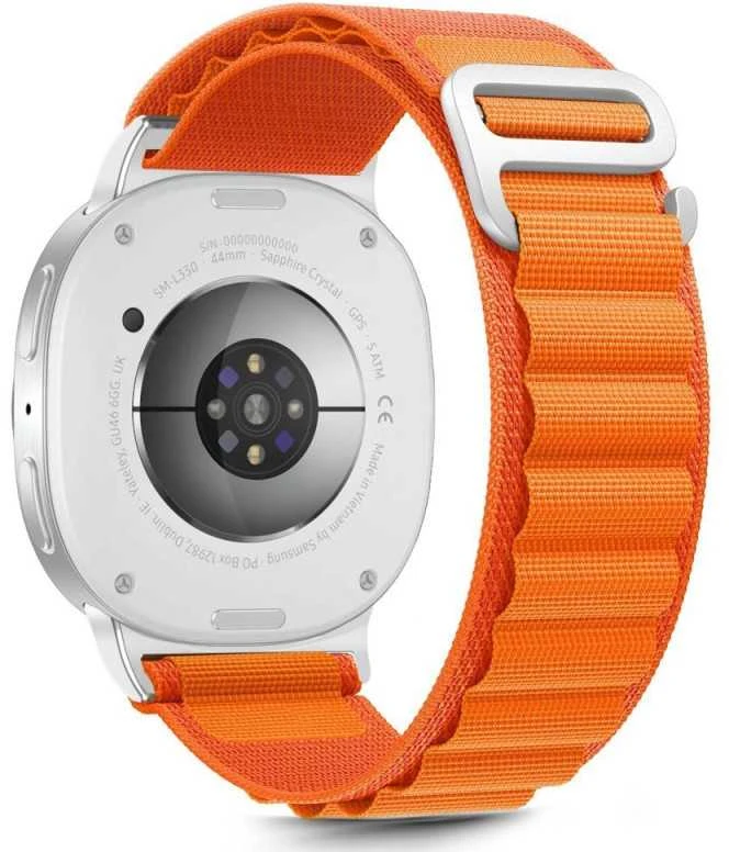 Tech-Protect Nylon Stripe apyrankė skirta Samsung Galaxy Watch 40/44/46 mm – oranžinės spalvos