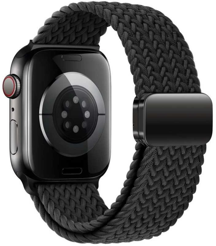 Apyrankė Apple Watch 4 / 5 / 6 / 7 / 8 / 9 / SE / Ultra 1 / 2 (42 / 44 / 45 / 49 mm) Tech-Protect Nylonmag juodos spalvos