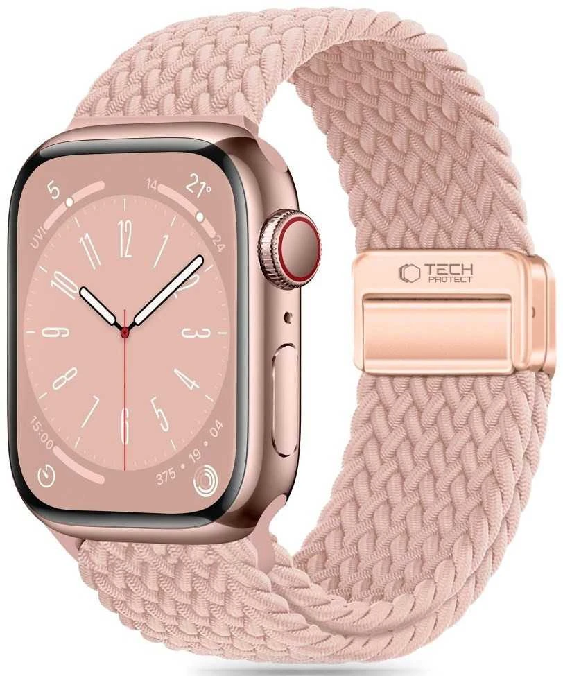 Apyrankė Apple Watch 3 / 4 / 5 / 6 / 7 / 8 / 9 / SE (38 / 40 / 41 mm) Tech-Protect Nylonmag Dusty pink