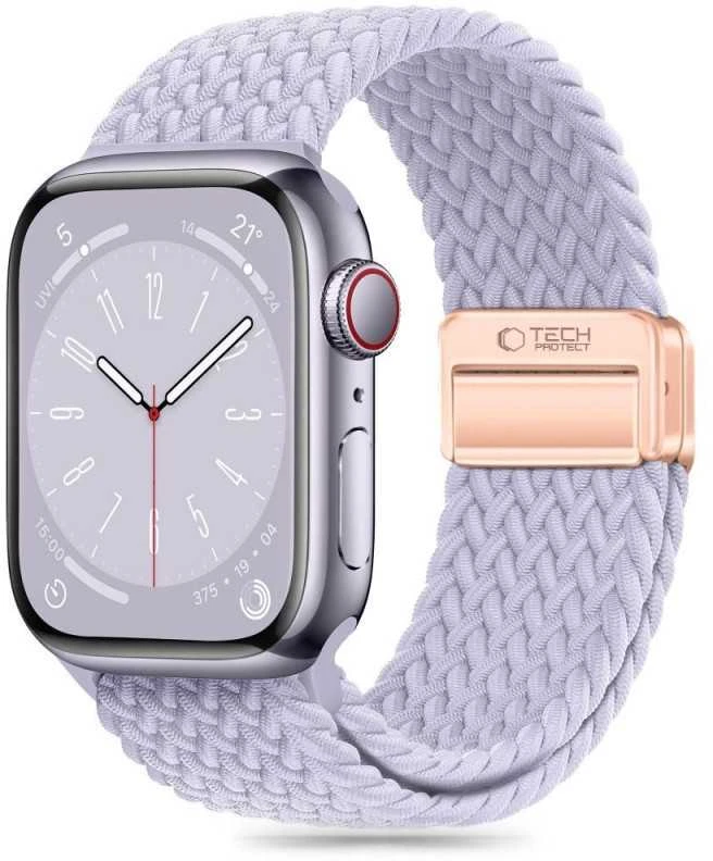 Apyrankė Apple Watch 3 / 4 / 5 / 6 / 7 / 8 / 9 / SE (38 / 40 / 41 mm) Tech-Protect Nylonmag Periwinkle violetinė
