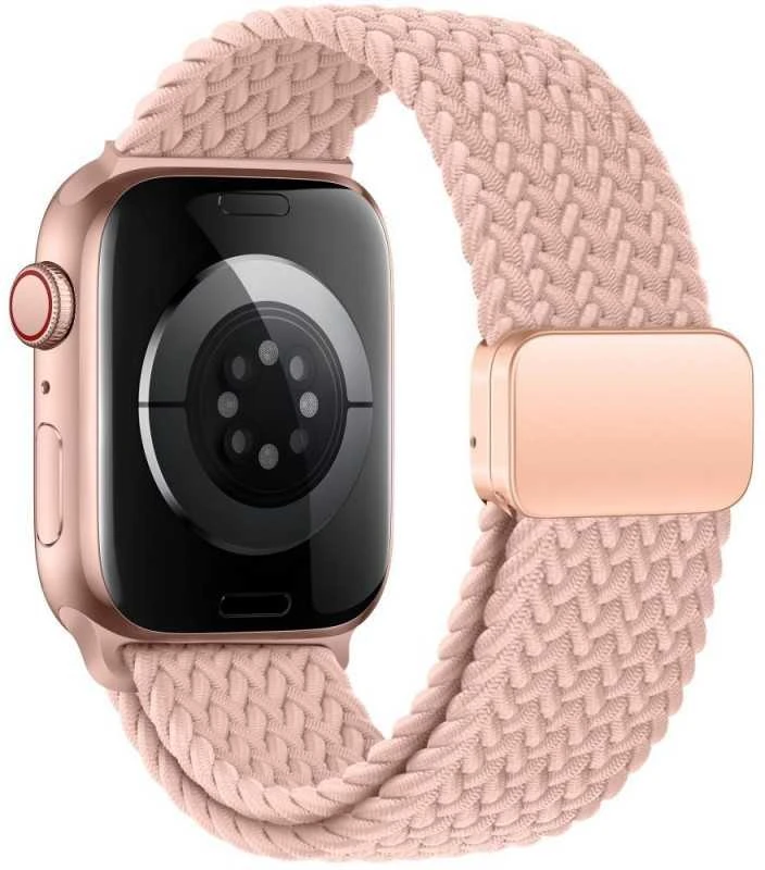 Apyrankė Apple Watch 4 / 5 / 6 / 7 / 8 / 9 / SE / Ultra 1 / 2 (42 / 44 / 45 / 49 mm) Tech-Protect Nylonmag Dusty Rose rožinės spalvos