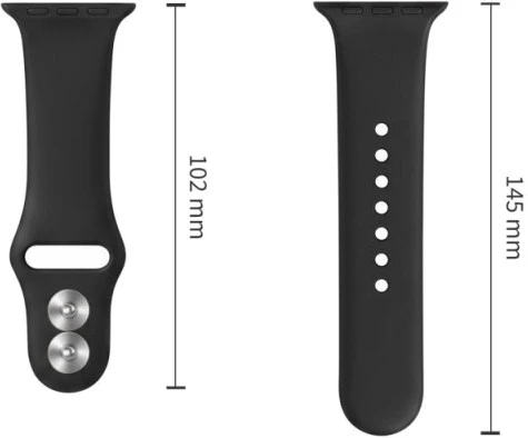 Tech-Protect SILIKONINIS DIRŽELIS WATCH 8 / 9 / 10 / 11 / 12 / SE / ULTRA (44 / 45 / 46 / 49 MM) Juodas