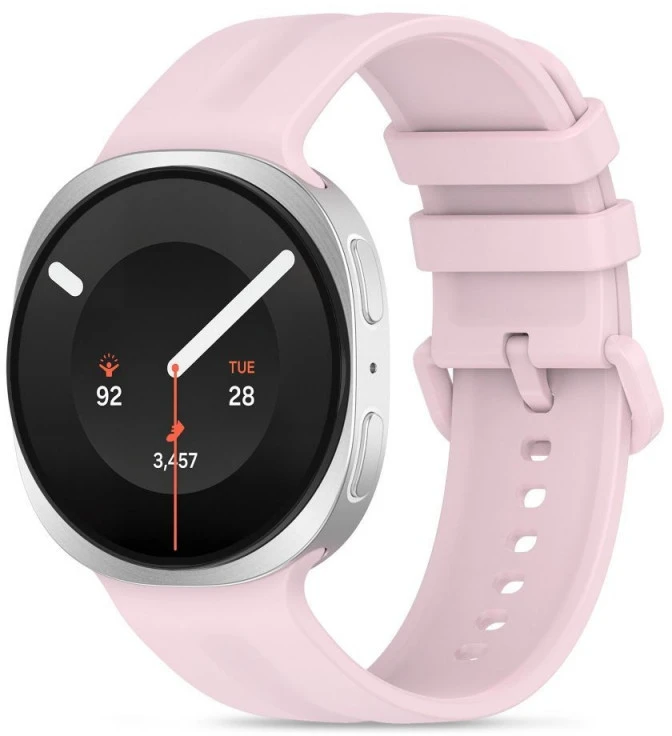 TECH-PROTECT SILICONE EVO SAMSUNG GALAXY WATCH 8 / 9 / CLASSIC (40 / 44 / 46 MM) ŠVIESIAI ROŽINĖ