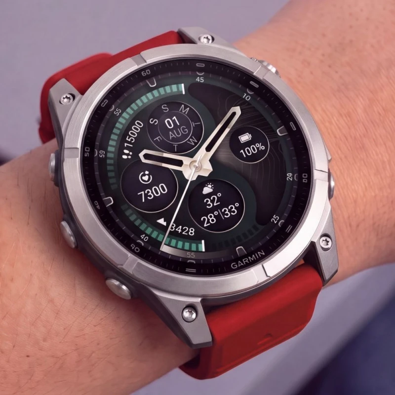 Tech-Protect Silikono dirželis skirtas Garmin Fenix 5 / 6 / 6 Pro / 7 / 8 / 8 Pro / E / 9 / 9 Pro 51 mm Crimson raudona (THP6086)