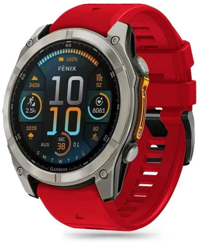 TECH-PROTECT SILICONE LINE GARMIN FENIX 5X / 5X PLUS / 6X / 6X PRO / 7X / 8 (51 mm) Raudonas