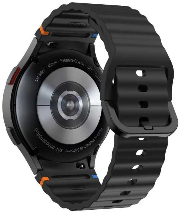 Apyrankė Samsung Galaxy Watch 4 / 5 / 5 PRO / 6 / 7 / FE Tech-Protect silikoninė Sport juodas