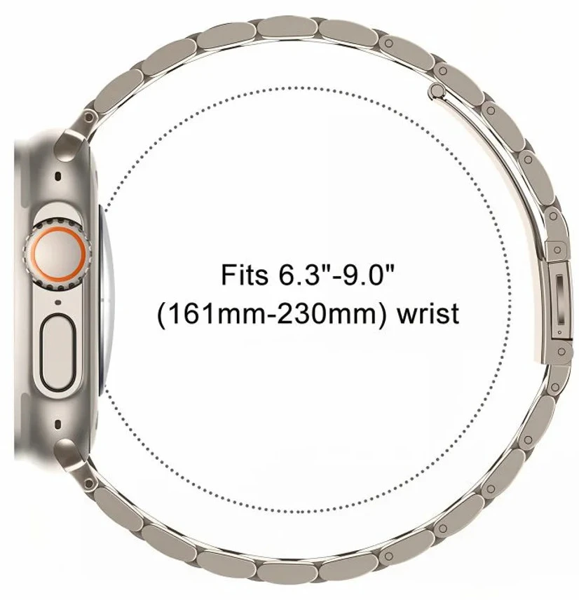 Laikrodžio dirželis - Tech-Protect nerūdijančio plieno „Apple Watch“ 44/45/46/49 mm žvaigždžių švytėjimo spalvos