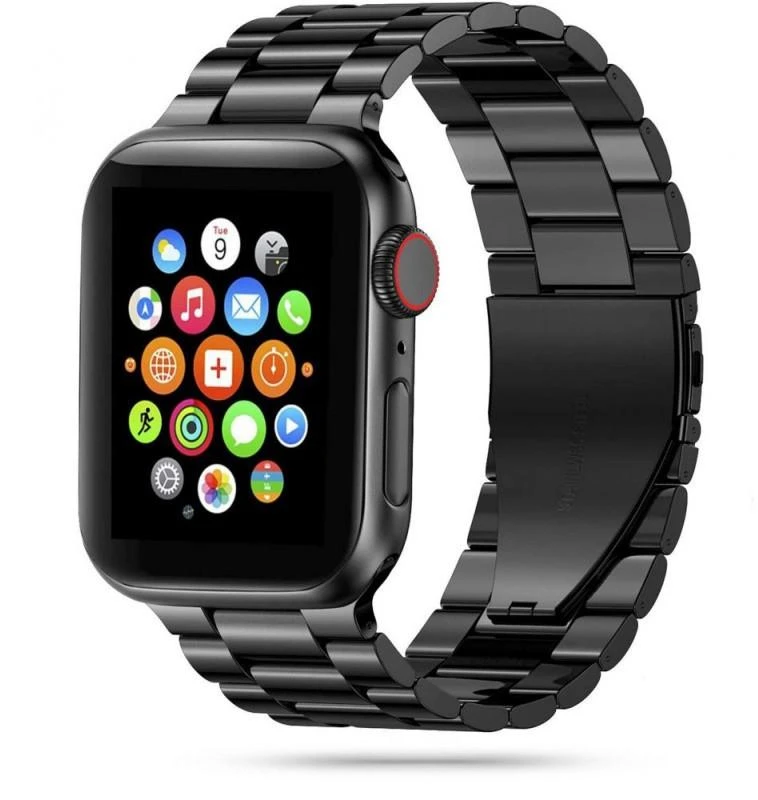 Apyrankė Apple Watch 4 / 5 / 6 / 7 / SE (42 / 44 / 45 mm) Tech-Protect Stainless juodos spalvos