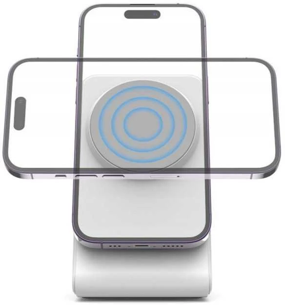 Tech-Protect QI15W-A38 MagSafe belaidis įkroviklis - Baltas