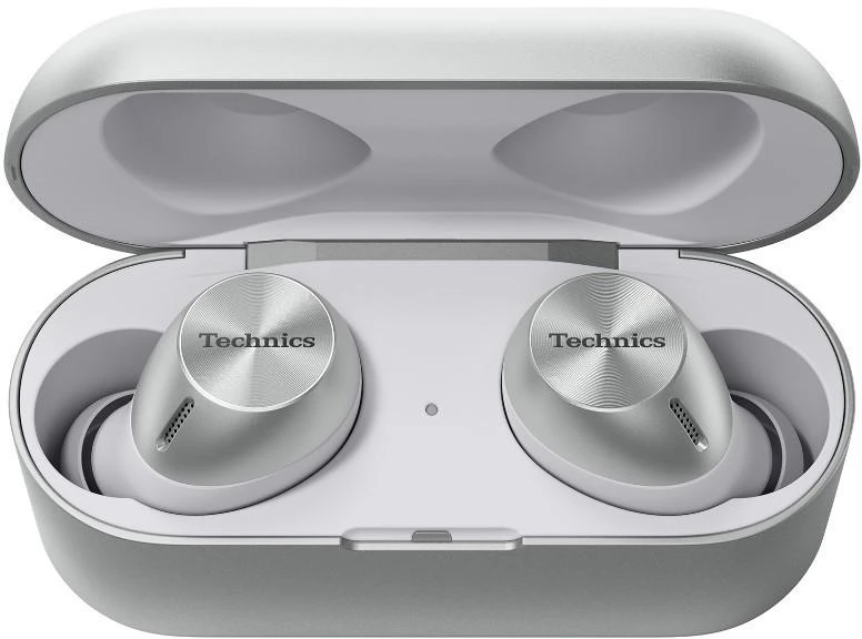 Technics EAH-AZ40M2ES sidabrinės ausinės atvirame dėkle