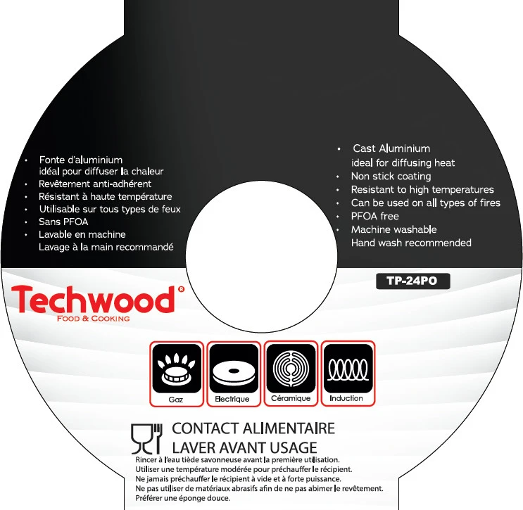 Techwood frying pan TP-24PO 24cm