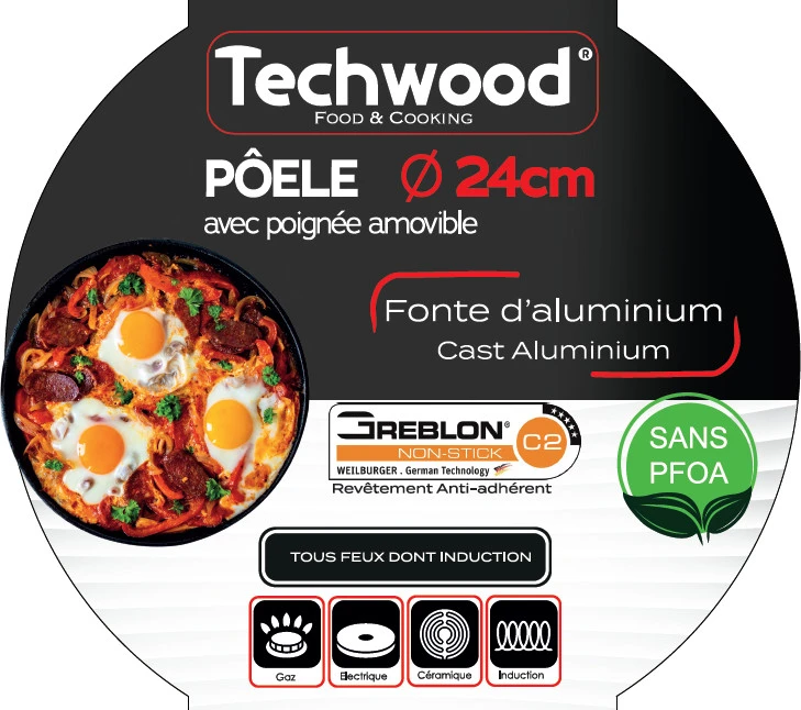 Techwood frying pan TP-24PO 24cm