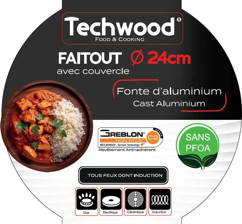 Techwood orkaitės puodas TP-24FT 24cm