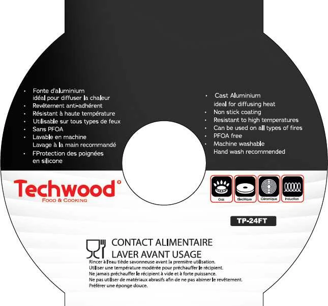 Techwood orkaitės puodas TP-24FT 24cm
